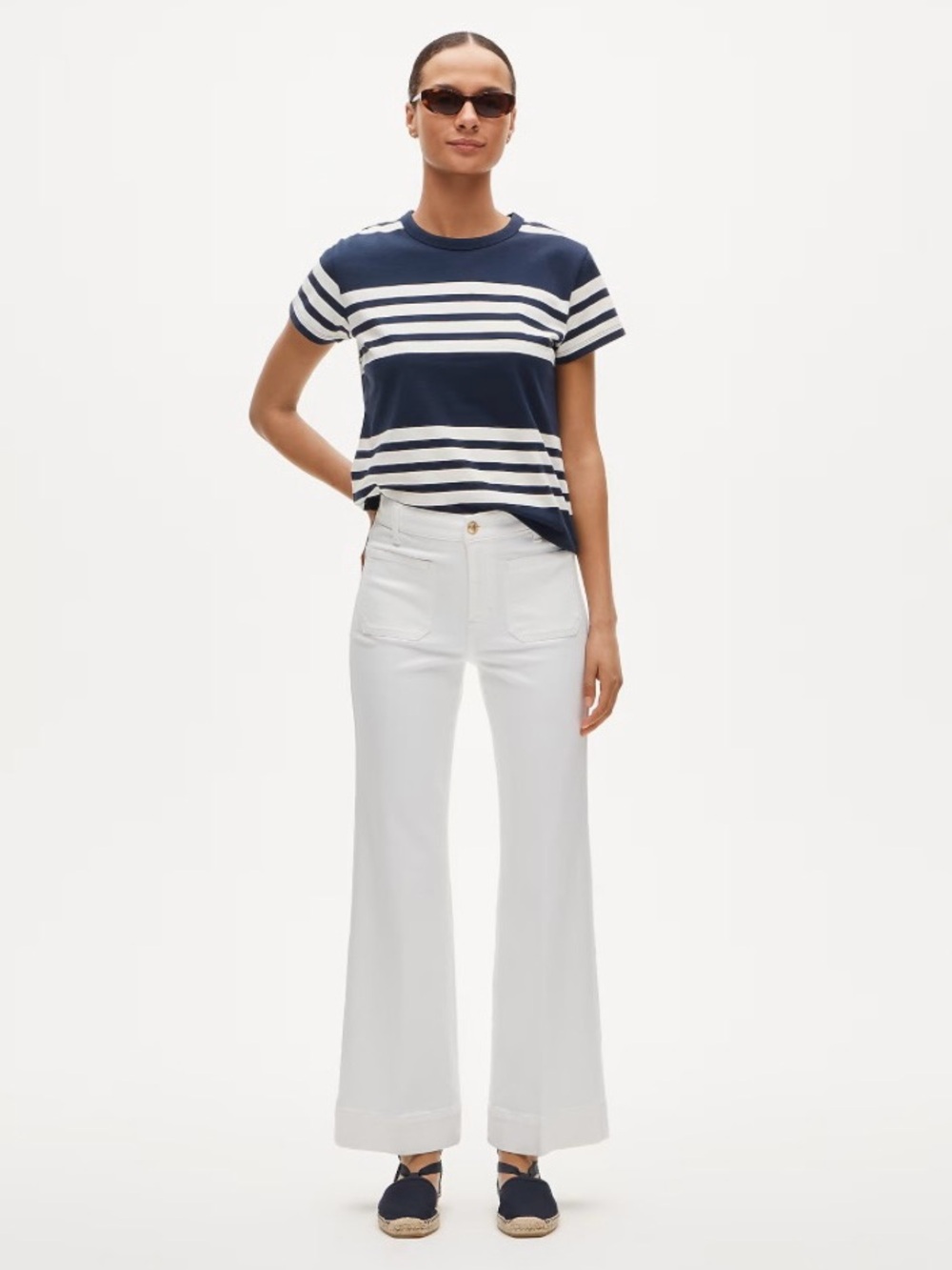 NWT J. Crew Charley Kickout Cropped Jean Super-stretch Patch Pockets White